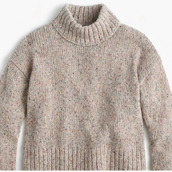 J Crew Mock Turtleneck Wool Sweater in Confetti - Picture 2 of 7